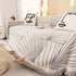 Modern Minimalist Chenille Line Pattern Sofa Cover, Dust and Scratch Resistant Throw Blankets for Couch