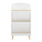 Bookshelf 3 Tier Book Organizer With Toy Storage - White