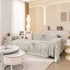 Modern Minimalist Chenille Line Pattern Sofa Cover, Dust and Scratch Resistant Throw Blankets for Couch