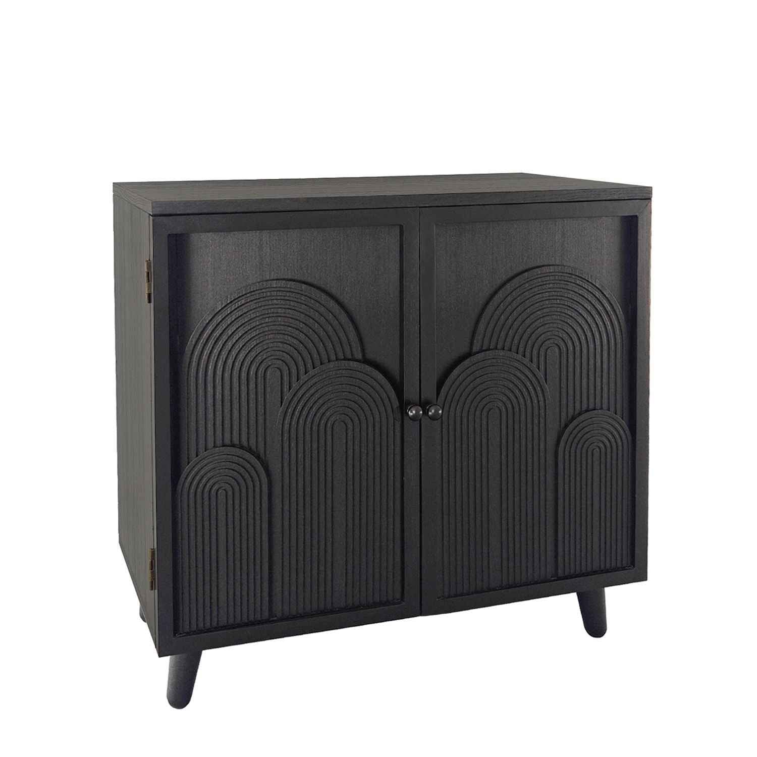 2 Door Accent Cabinet Storage Cabinet With Adjustable Shelf - Black