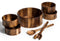Large Salad Bowl with Servers and 4 Individuals - 328B7