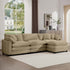 Modern Oversized Modular Cushion Sofa With Ottoman, Low Back, Deep Seating Sofa Set