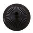 Black Rock Resin Outdoor Umbrella Base with Steel Support in Black Finish