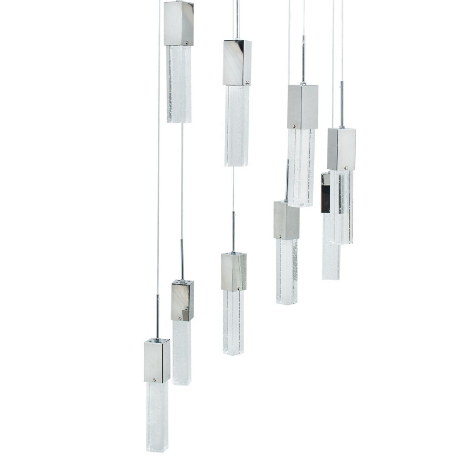 Rectangular Crystal Chandelier // 9 Light