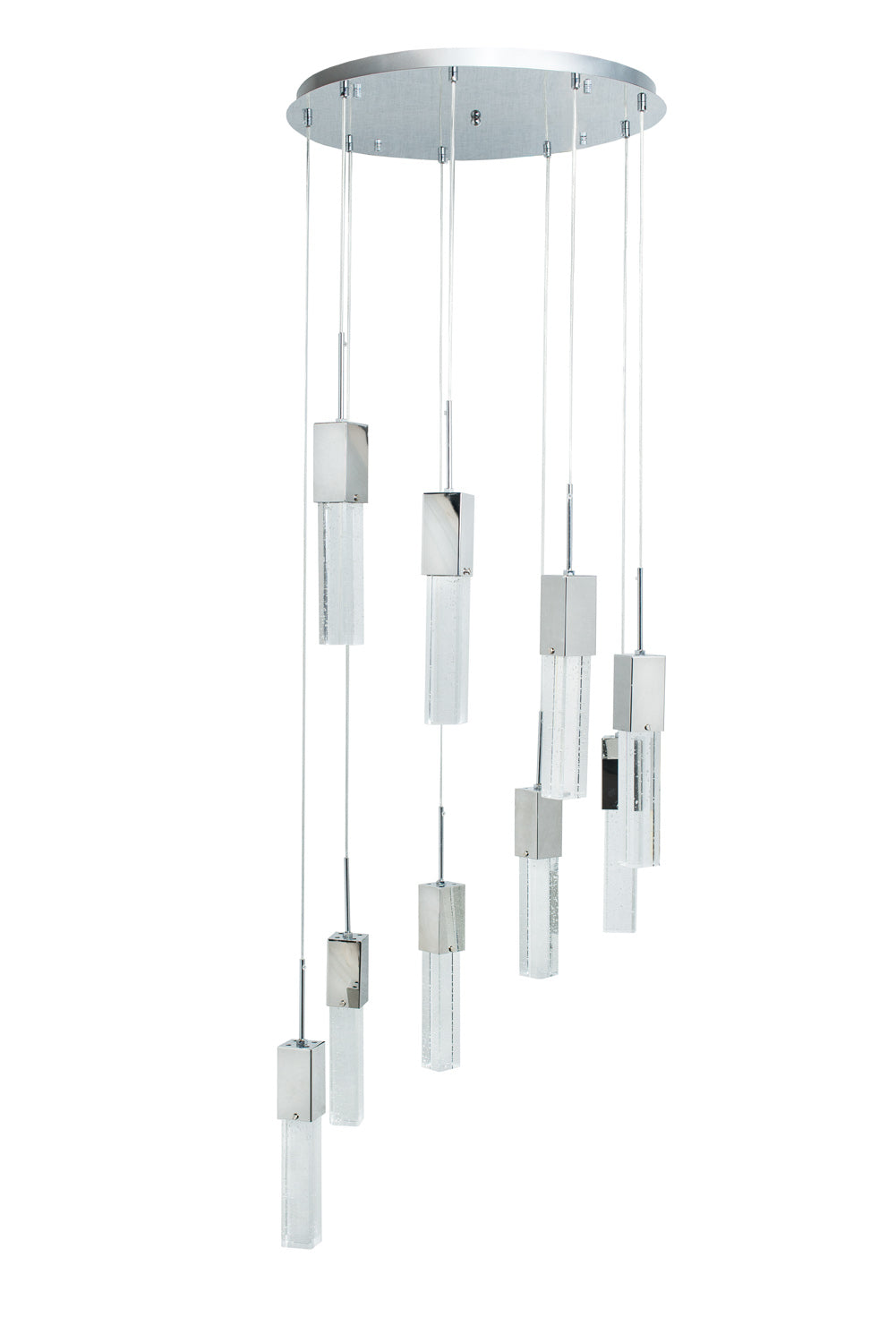 Rectangular Crystal Chandelier // 9 Light