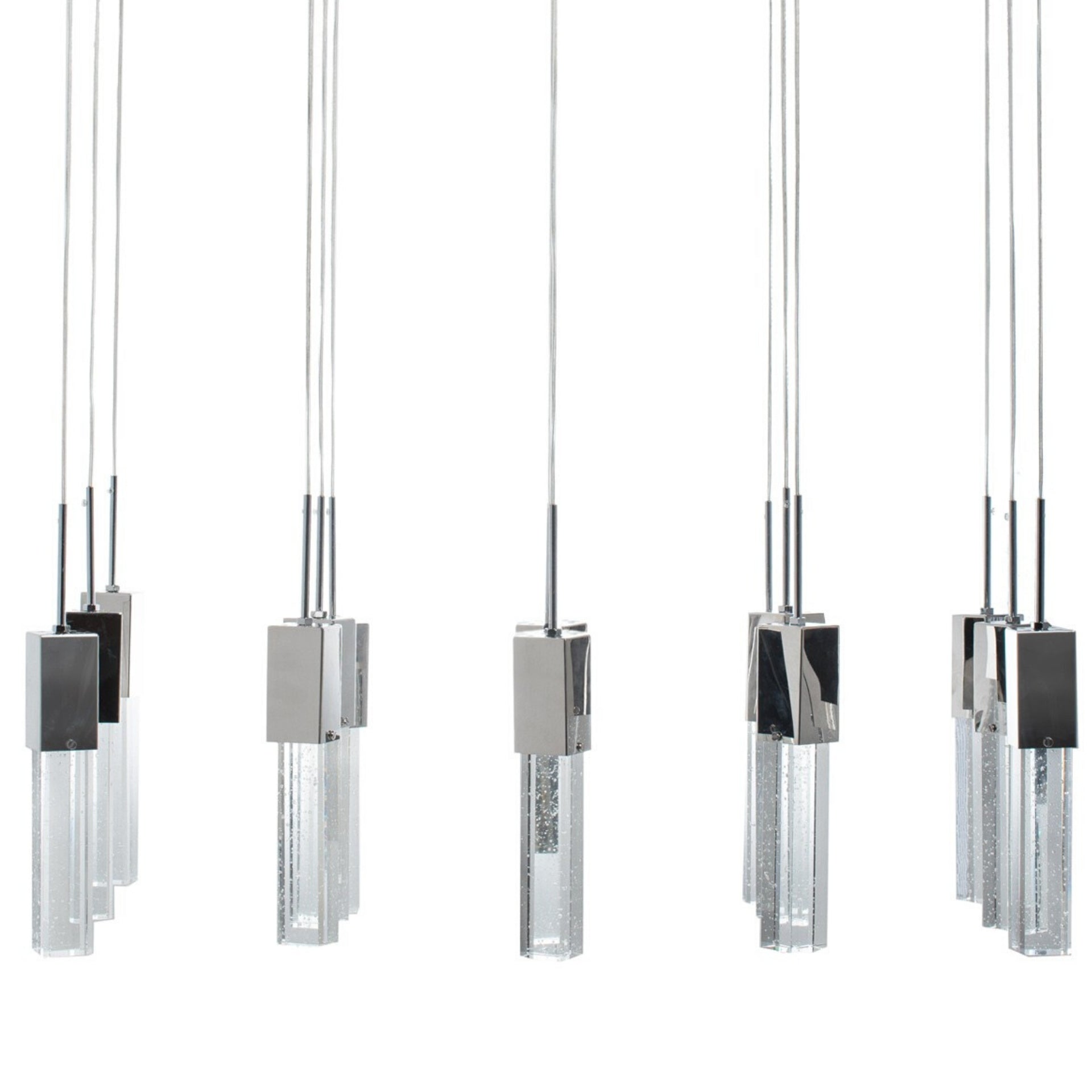 Rectangular Crystal Chandelier // 15 Light