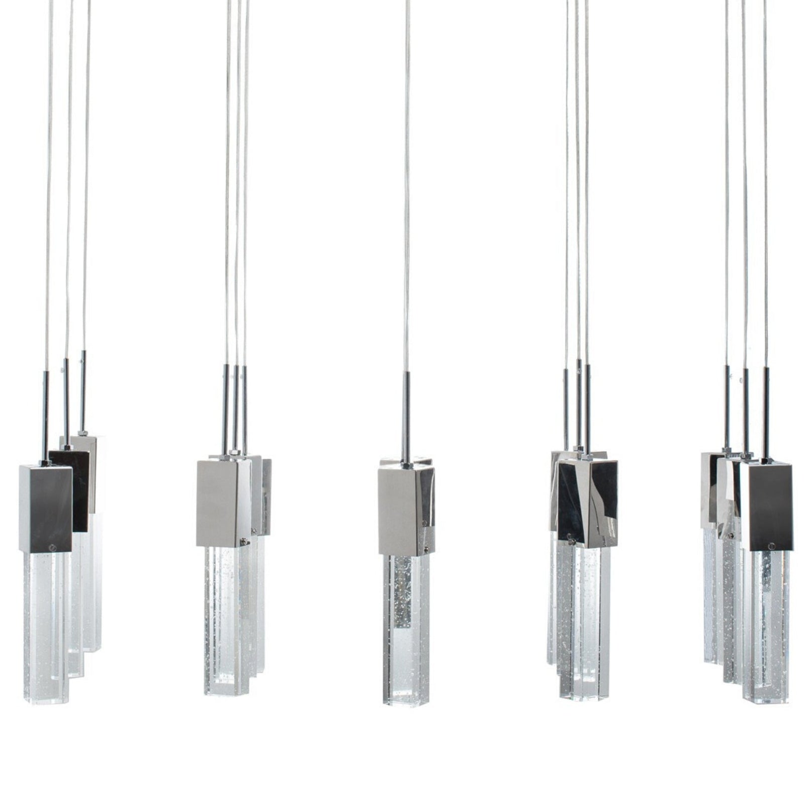 Rectangular Crystal Chandelier // 15 Light