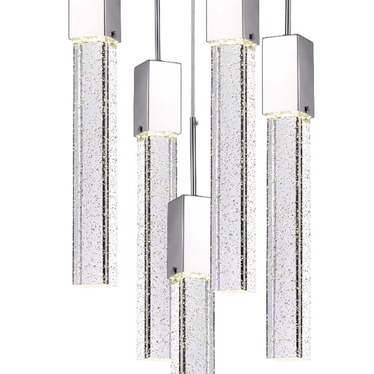 Rectangular Crystal Chandelier // XL 5 Light