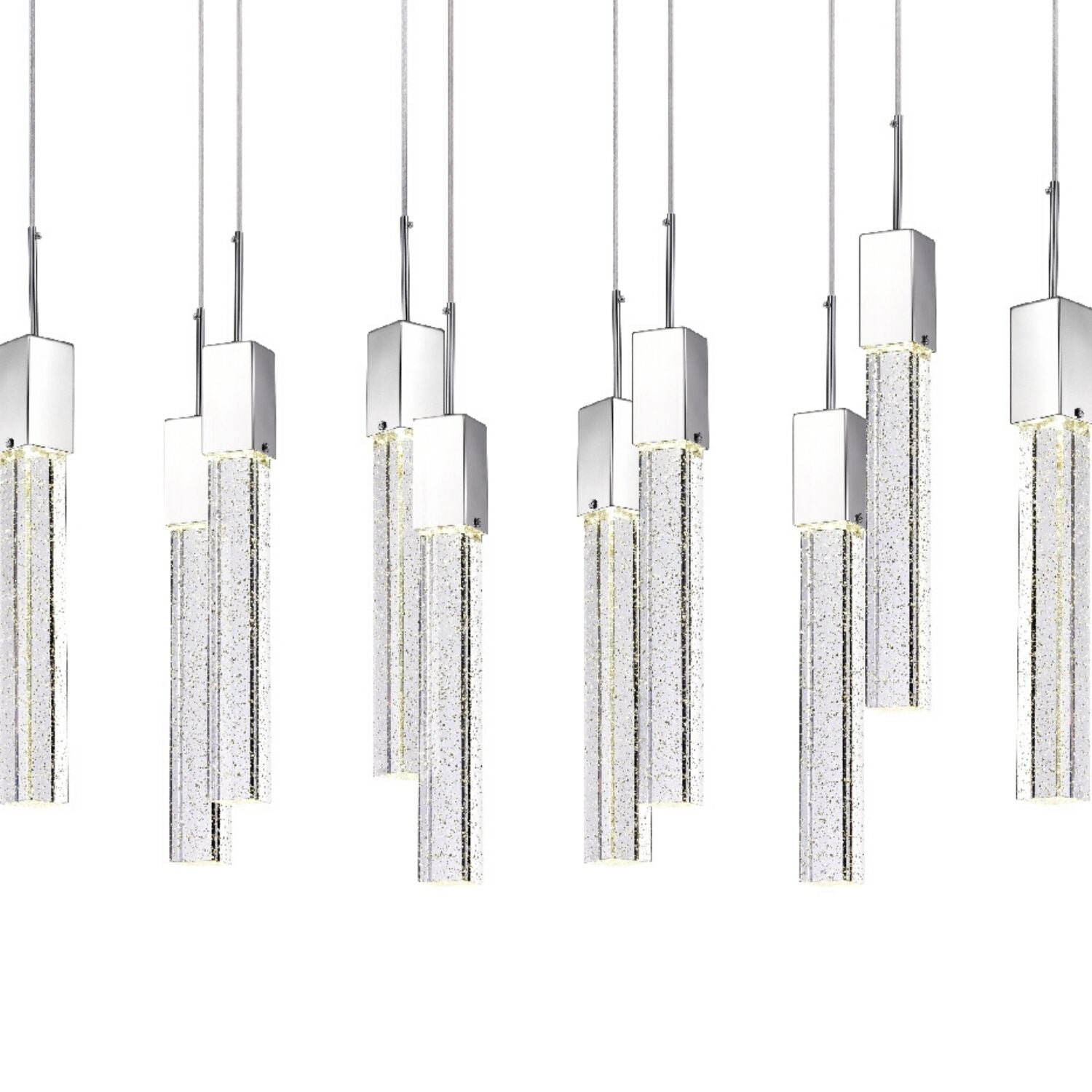 Rectangular Crystal Chandelier // XL 10 Light
