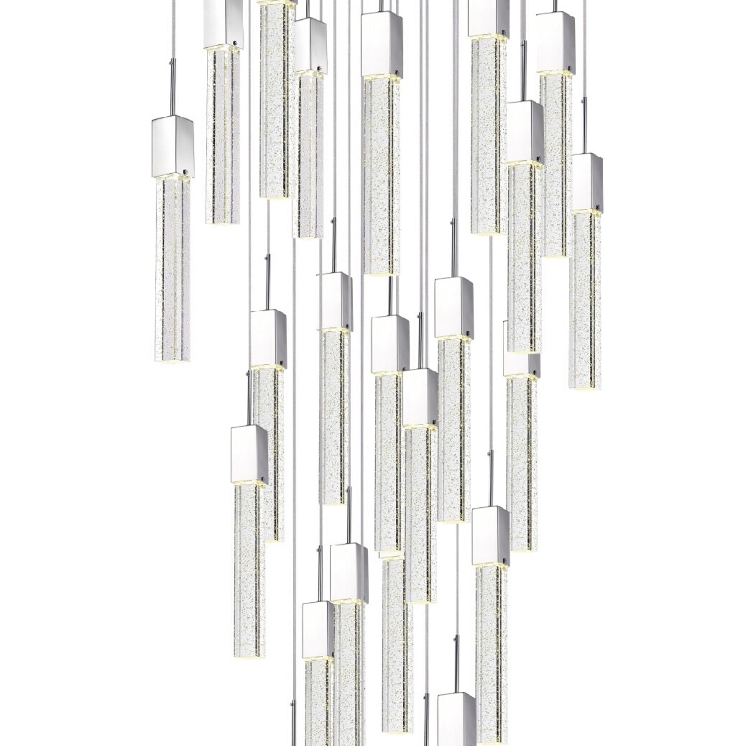 Rectangular Crystal Chandelier // XL 25 Light