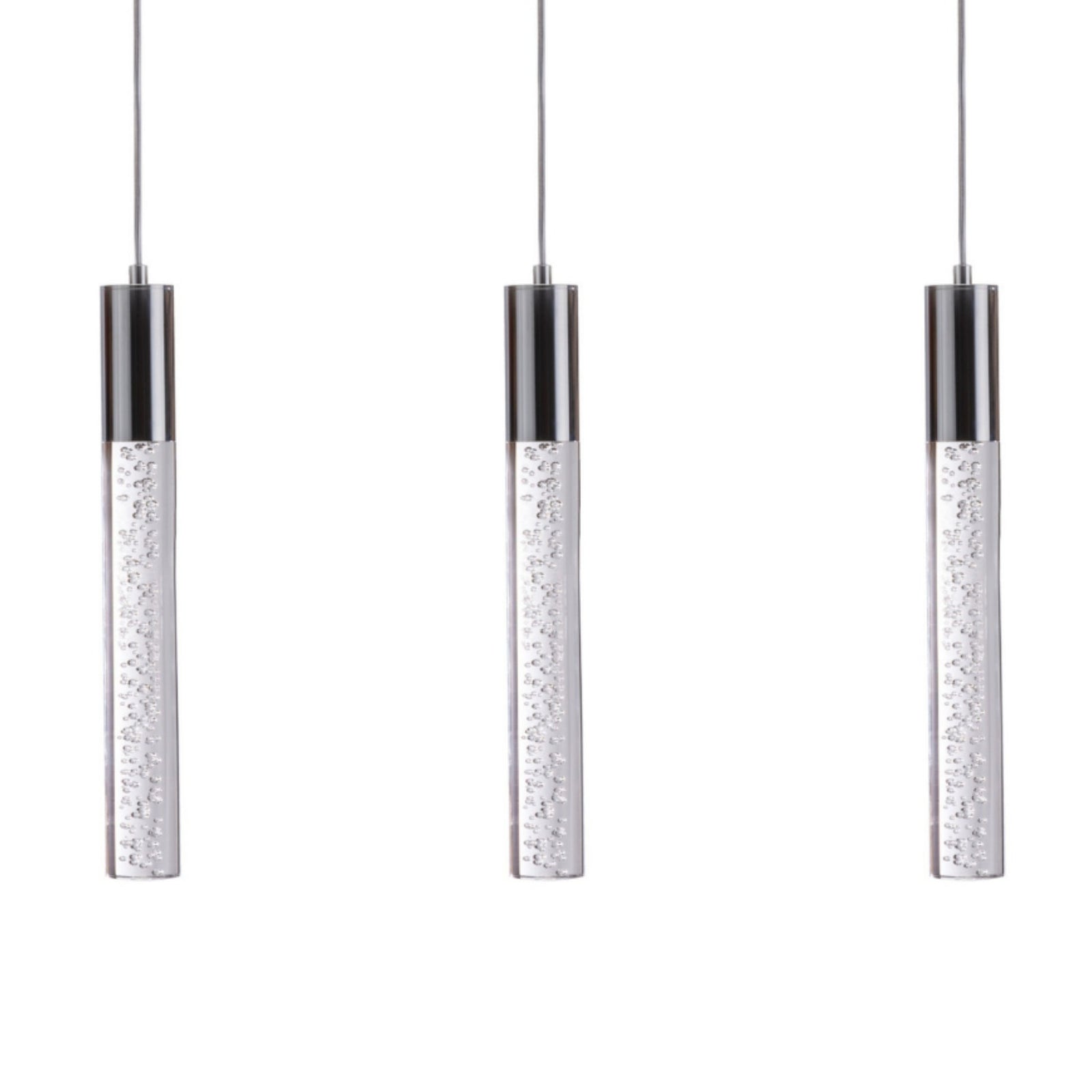 Acrylic Cylinder Chandelier // 3 Light