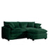 Modern Oversized Modular Cushion Sofa With Ottoman, Low Back, Deep Seating Sofa Set