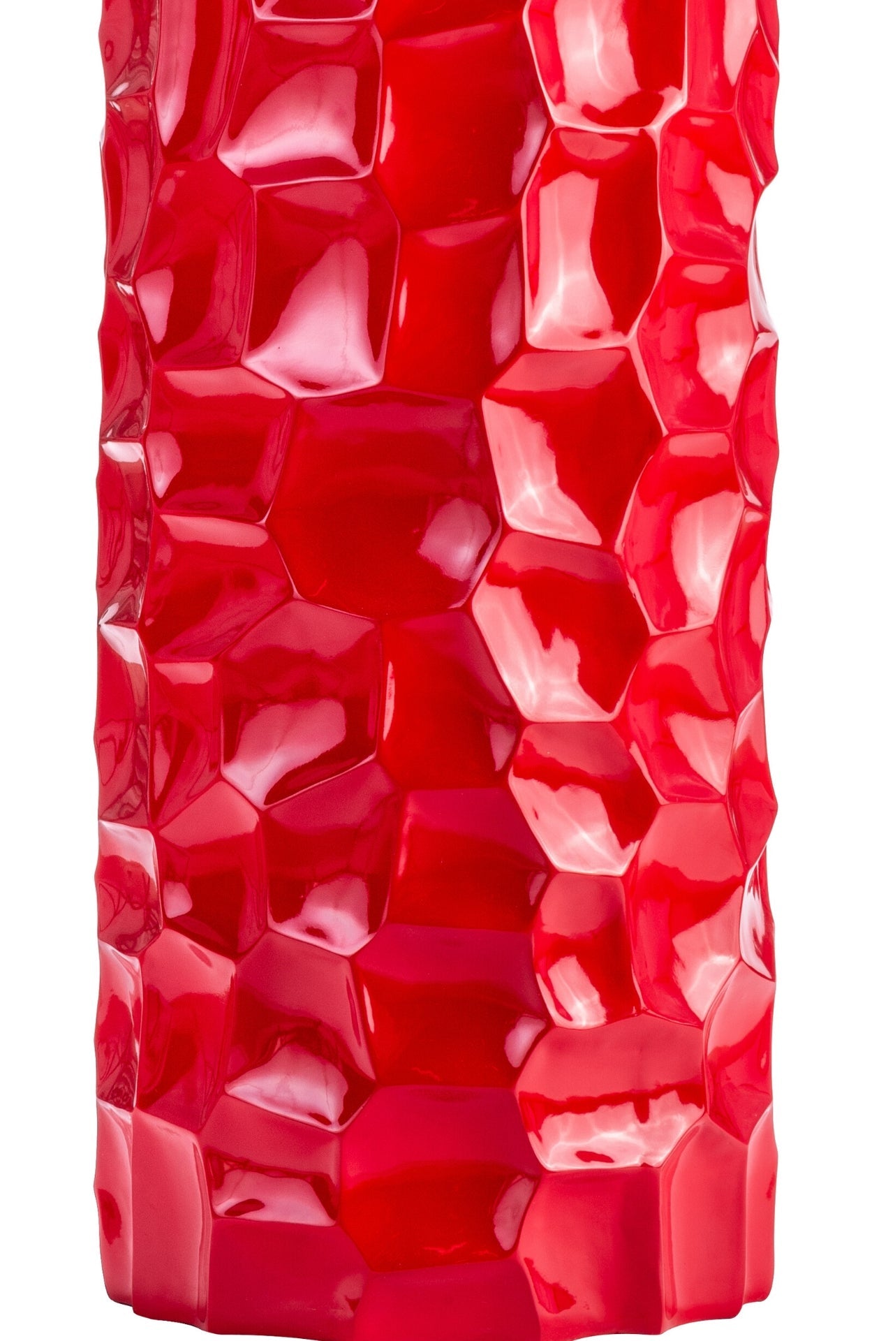 Textured Honeycomb Vase // Red, 36