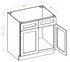 33 Inch White Shaker Single Sink Bathroom Vanity