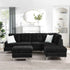 L-Shaped Sectional Sofa With Chaise And Storage Ottoman, Includes 2 Pillows