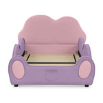 Cute Cloud Shape Bed With Guardrails Cartoon Design, Storage Pocket