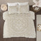 King/Cal King 3 Piece Tufted Cotton Duvet Cover Set