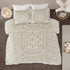 King/Cal King 3 Piece Tufted Cotton Duvet Cover Set