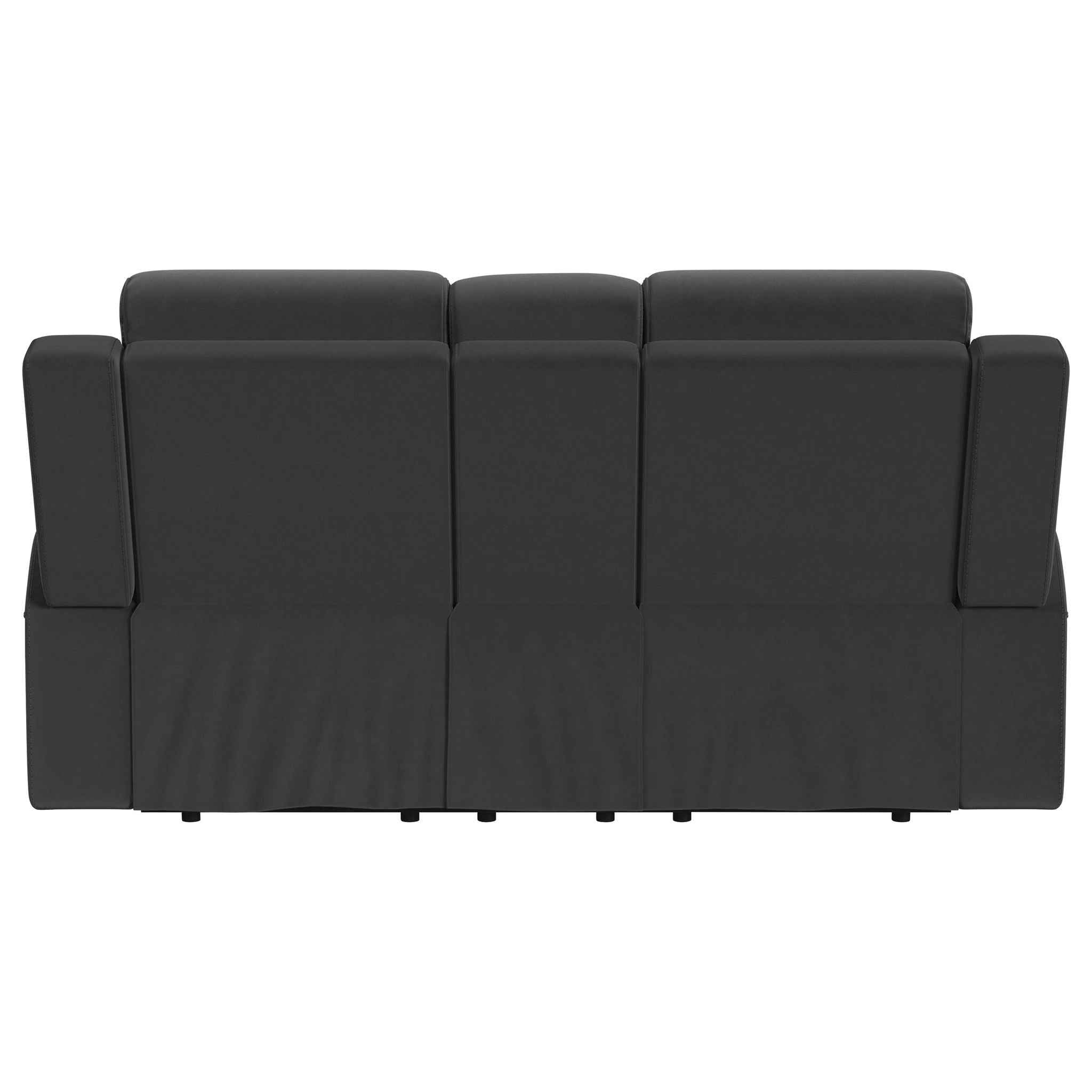 Brentwood Upholstered Reclining Loveseat Dark Charcoal
