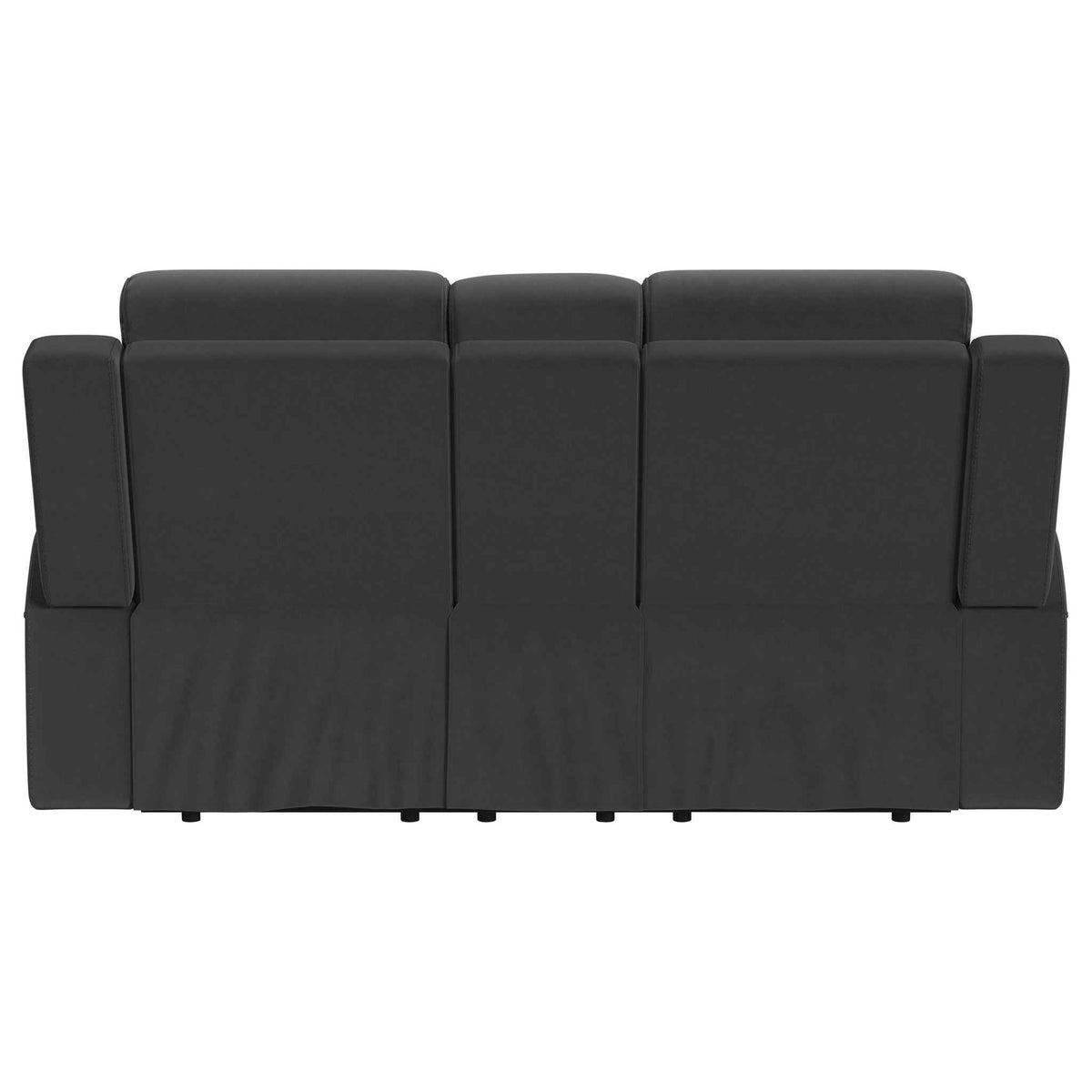 Brentwood Upholstered Reclining Loveseat Dark Charcoal