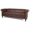 Traditional Square Arm Removable Cushion 3 Seater Sofa
