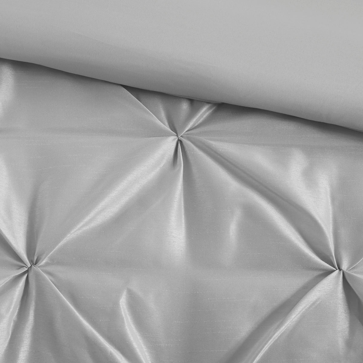 7 Piece Tufted Comforter Set - Grey - California King