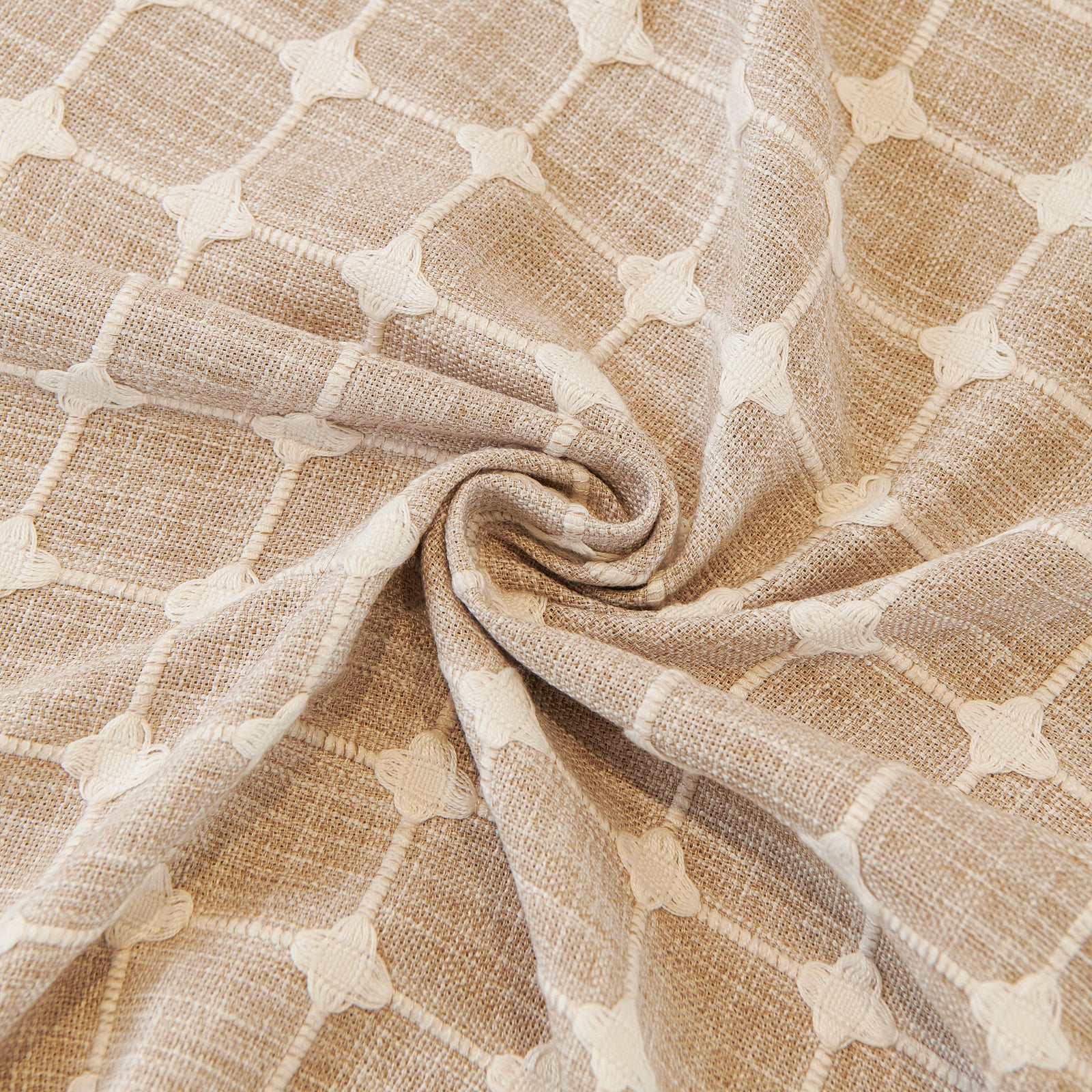Grid Textured Sofa Cover with Sheer Ruffle Skirt, Pet-Friendly Sofa Throw Slipcover