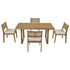 U_Style Multi-Person Outdoor Acacia Wood Dining Table and Chair Set