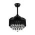 36" Bangaiore Modern Downrod Mount Crystal Ceiling Fan with Lighting and Remote Control