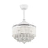 36" Bangaiore Modern Downrod Mount Crystal Ceiling Fan with Lighting and Remote Control