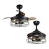 36" Benally Industrial Downrod Mount Ceiling Fan with Lighting and Remote Control
