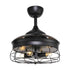 36" Benally Industrial Downrod Mount Ceiling Fan with Lighting and Remote Control