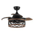 36" Mirelle Farmhouse Downrod Mount Ceiling Fan with Lighting and Remote Control