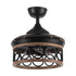 36" Mirelle Farmhouse Downrod Mount Ceiling Fan with Lighting and Remote Control
