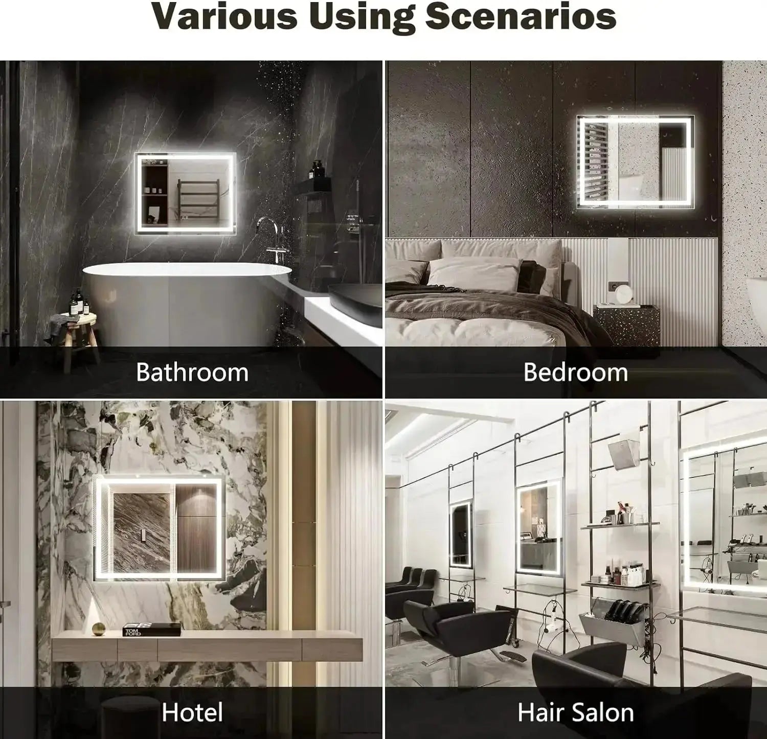 Compact Center Glow LED Bathroom Mirror