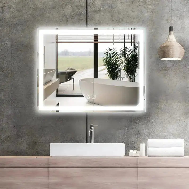 36 x 28 Inch Center Glow LED Bathroom Mirror
