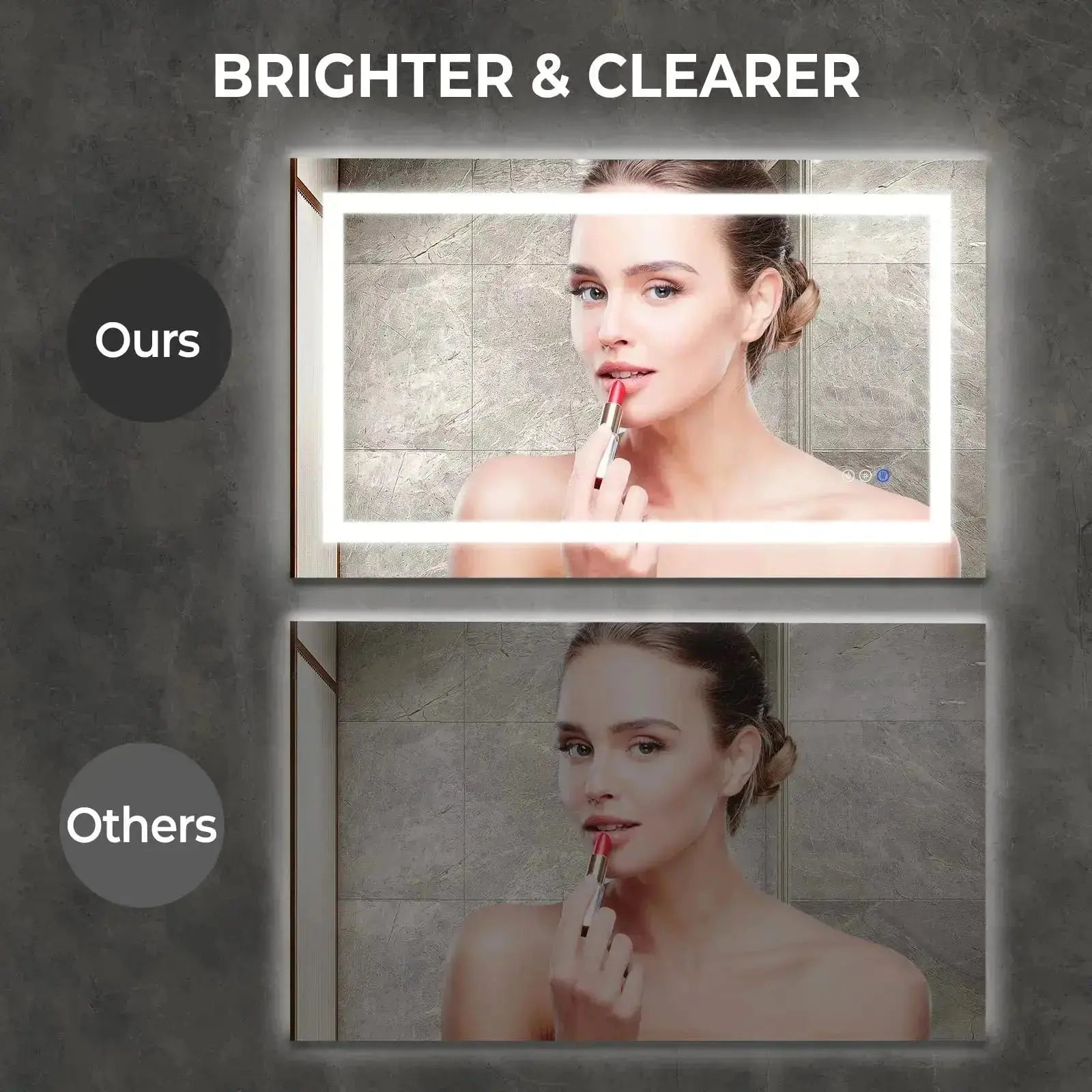 20 x 28  Inch Center Glow LED Bathroom Mirror