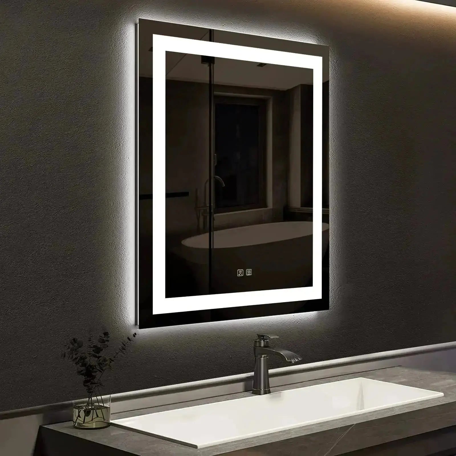 20 x 28  Inch Center Glow LED Bathroom Mirror