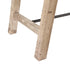 Rustic Dining Table with Metal Support in Natural Pine Wood Finish