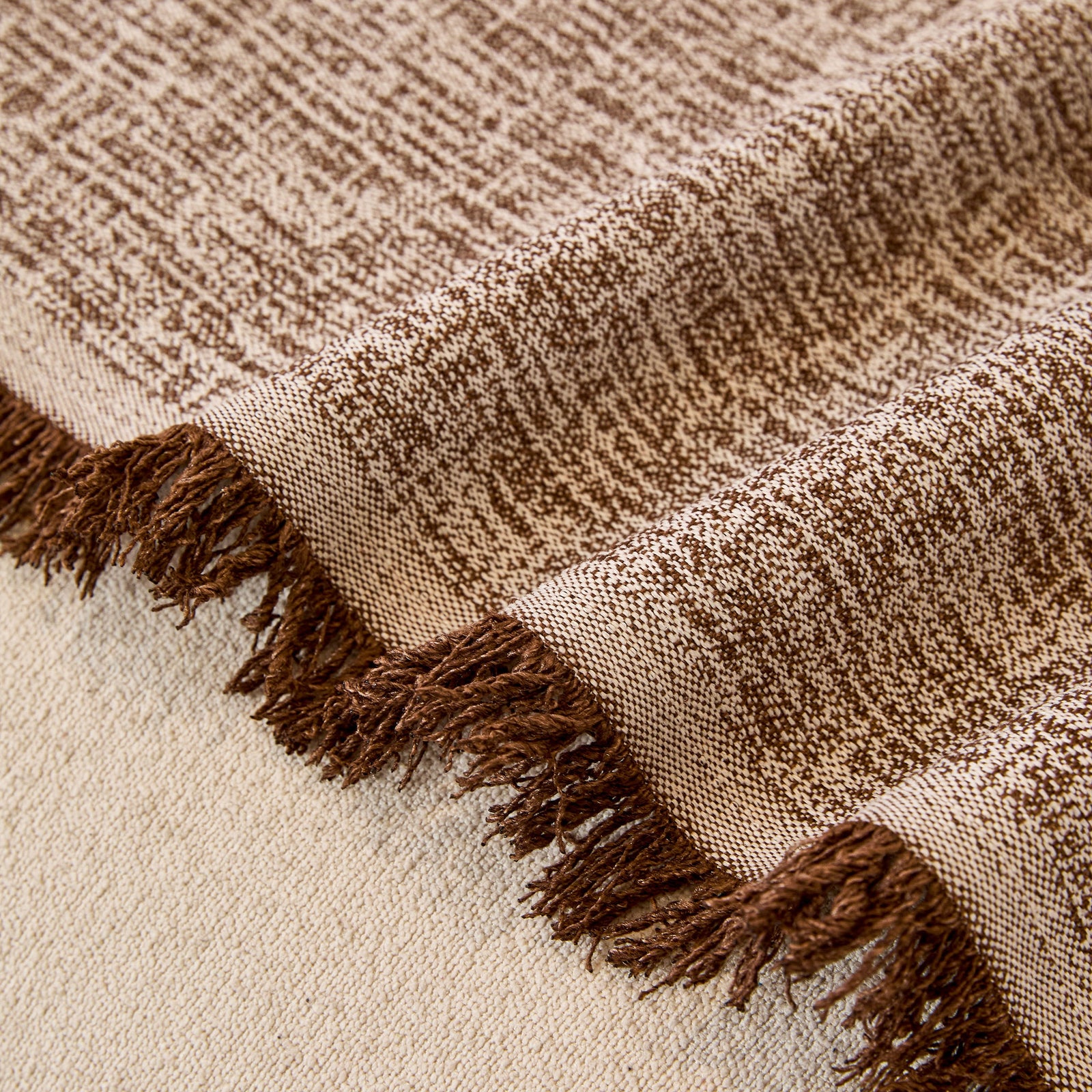Natural Textured Linen Couch Cover, Breathable & Hypoallergenic Furniture Protector