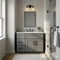 36 Inch Grey Shaker Single Sink Bathroom Vanity with Drawers on the Left