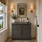 36 Inch Gray Stained Shaker Single Sink Bathroom Vanity