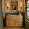 36 Inch Hickory Shaker Single Sink Bathroom Vanity with Drawers on the Right