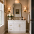 36 Inch White Slim Shaker Single Sink Bathroom Vanity with Drawers on the Left