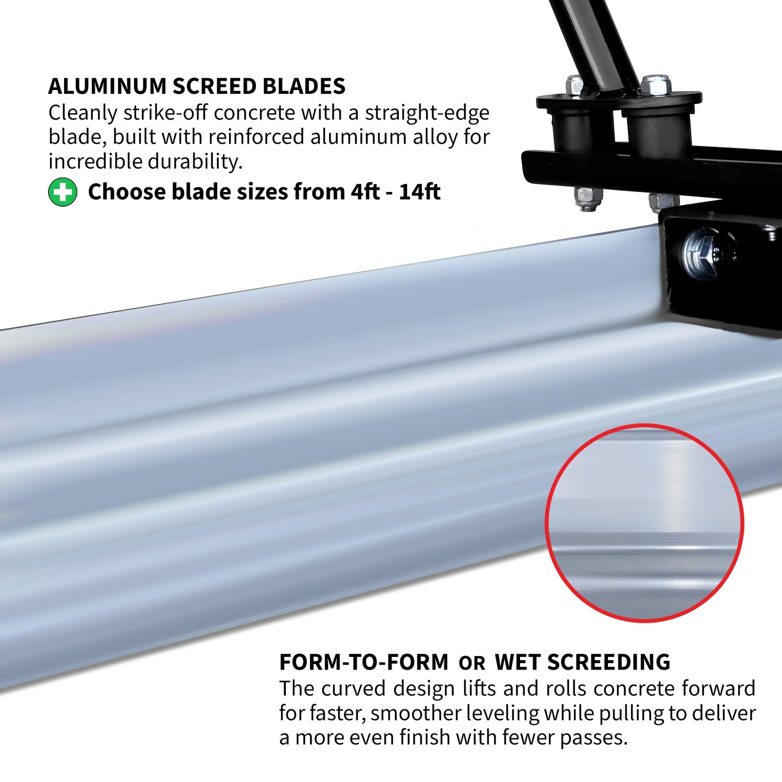 Tomahawk Battery Power Screed 36V 7ah Single Aluminum Blade Bundle (Choose 4ft, 6ft, 8ft, 10ft, 12ft, 14ft)