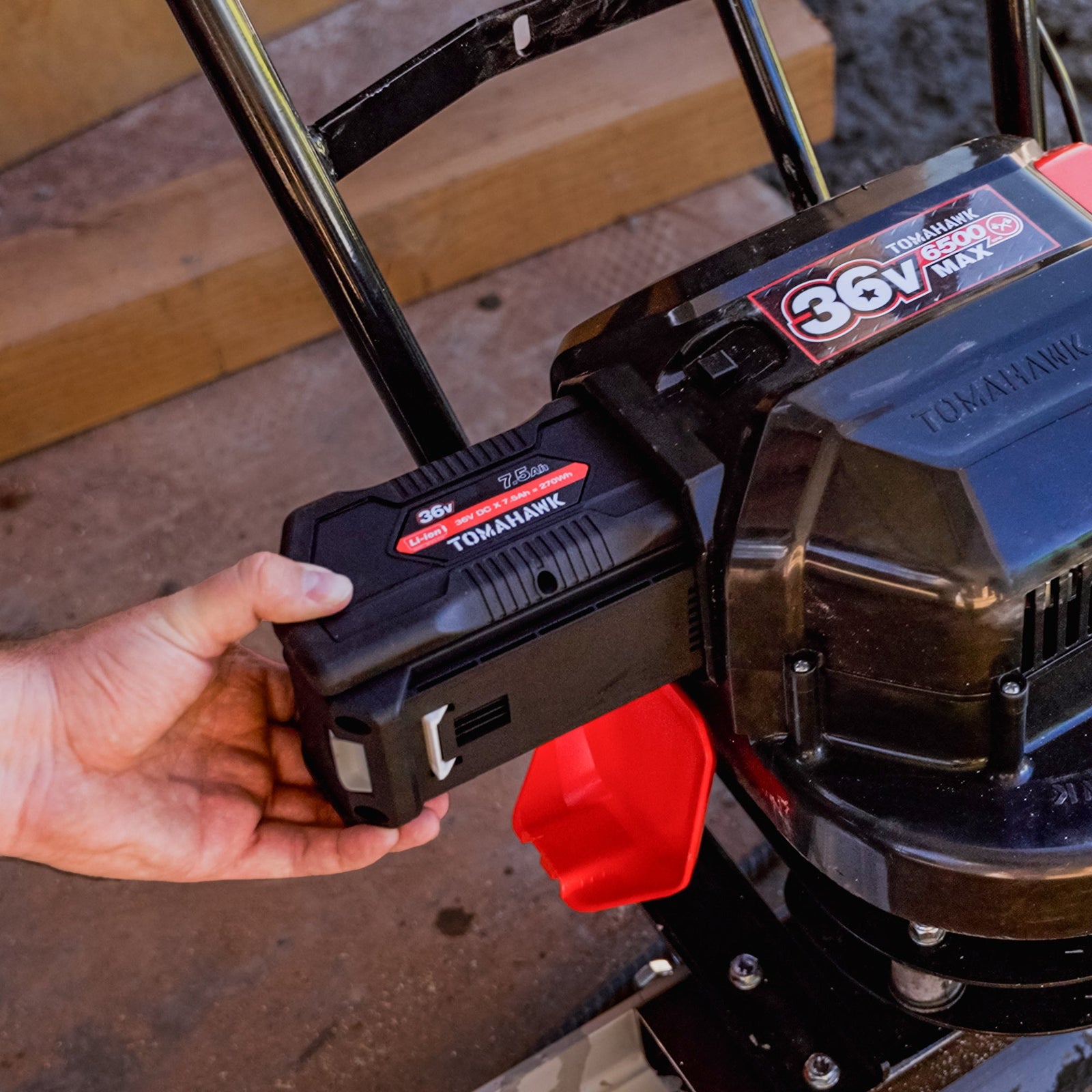 Tomahawk Battery Power Screed 36V 7ah Single Aluminum Blade Bundle (Choose 4ft, 6ft, 8ft, 10ft, 12ft, 14ft)