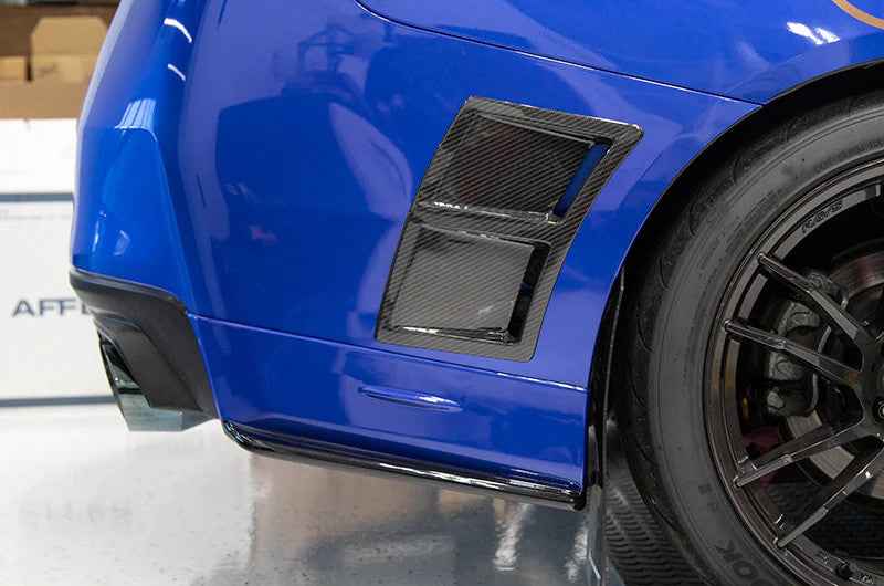 OLM Paint Matched/Gloss Black Rear Bumper Lip - World Rally Blue - 2015-2021 Subaru WRX / STI