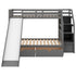 Bunk Bed With Storage Staircase, Slide, Desk, Drawers, And Shelves