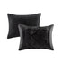 7 Piece Tufted Comforter Set Black King
