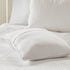3 Piece Reversible Scalloped Edge Quilt Set White Full/Queen